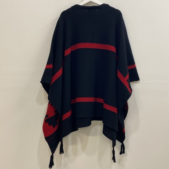 Vintage ROJA Mayan Aztec Lambswool Poncho By Designer Ann Tobias - Picture 8 of 9